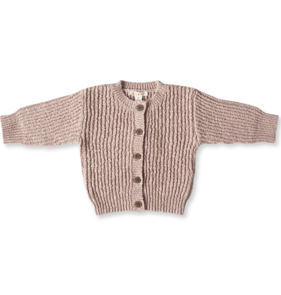 SLUB YARN CARDIGAN ROSE