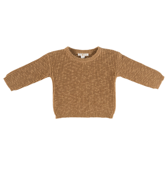 CHUNKY RIB PULLOVER BROWN
