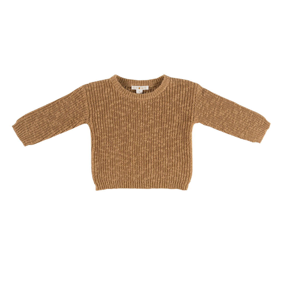 Grown BRUINE GEBREIDE SWEATER | PRACHTIG GEBREIDE TRUI | KINDERKLEDING