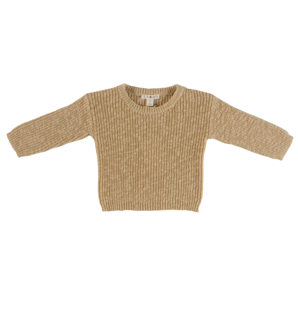 CHUNKY RIB PULLOVER TAN