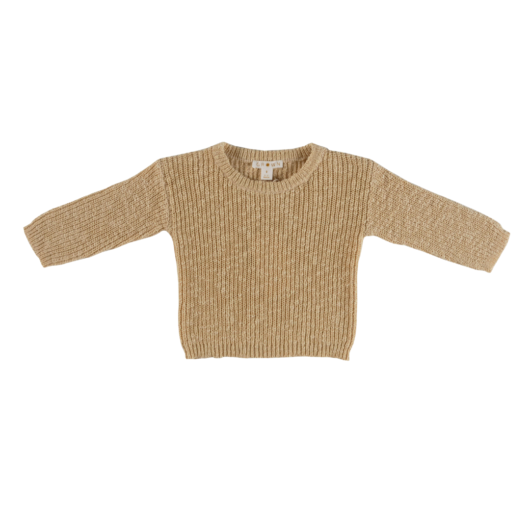 LIGHT BROWN KNITTED SWEATER | KNITTED PULL OVER | BABY CLOTHING