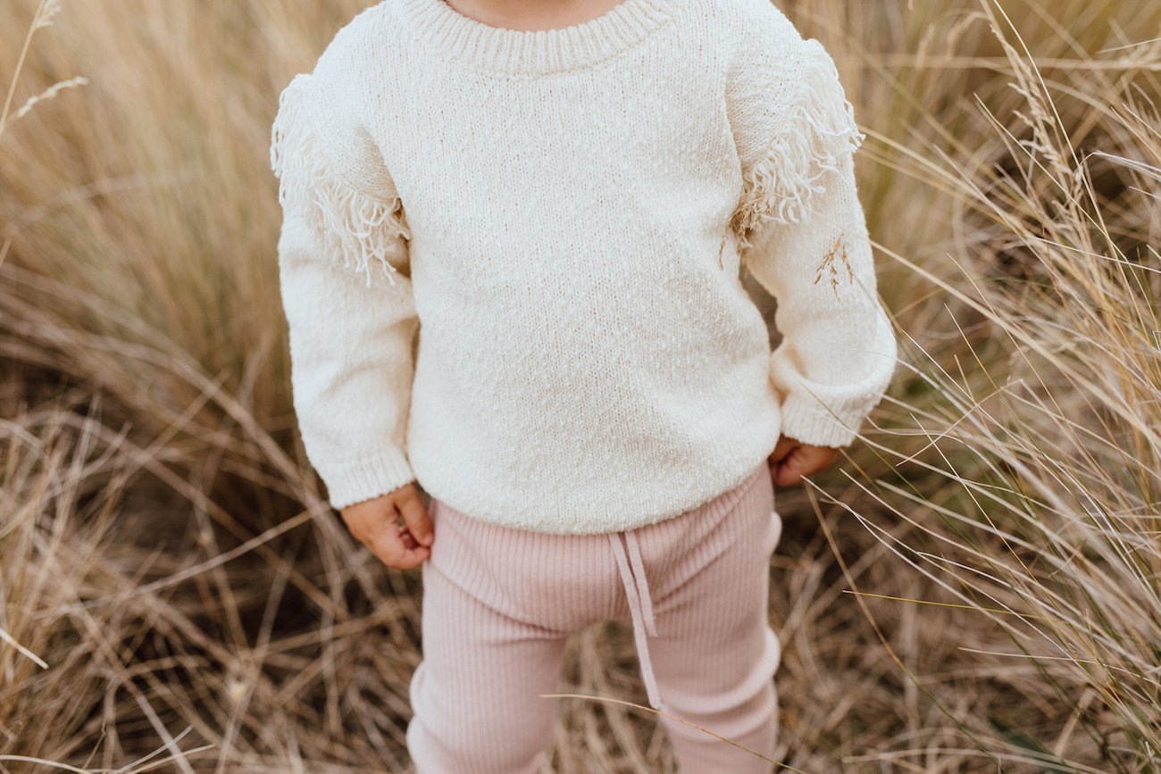 Grown GEBREIDE TRUI | GEBREIDE PULLOVER  MET FRANJES | BABYKLEDING