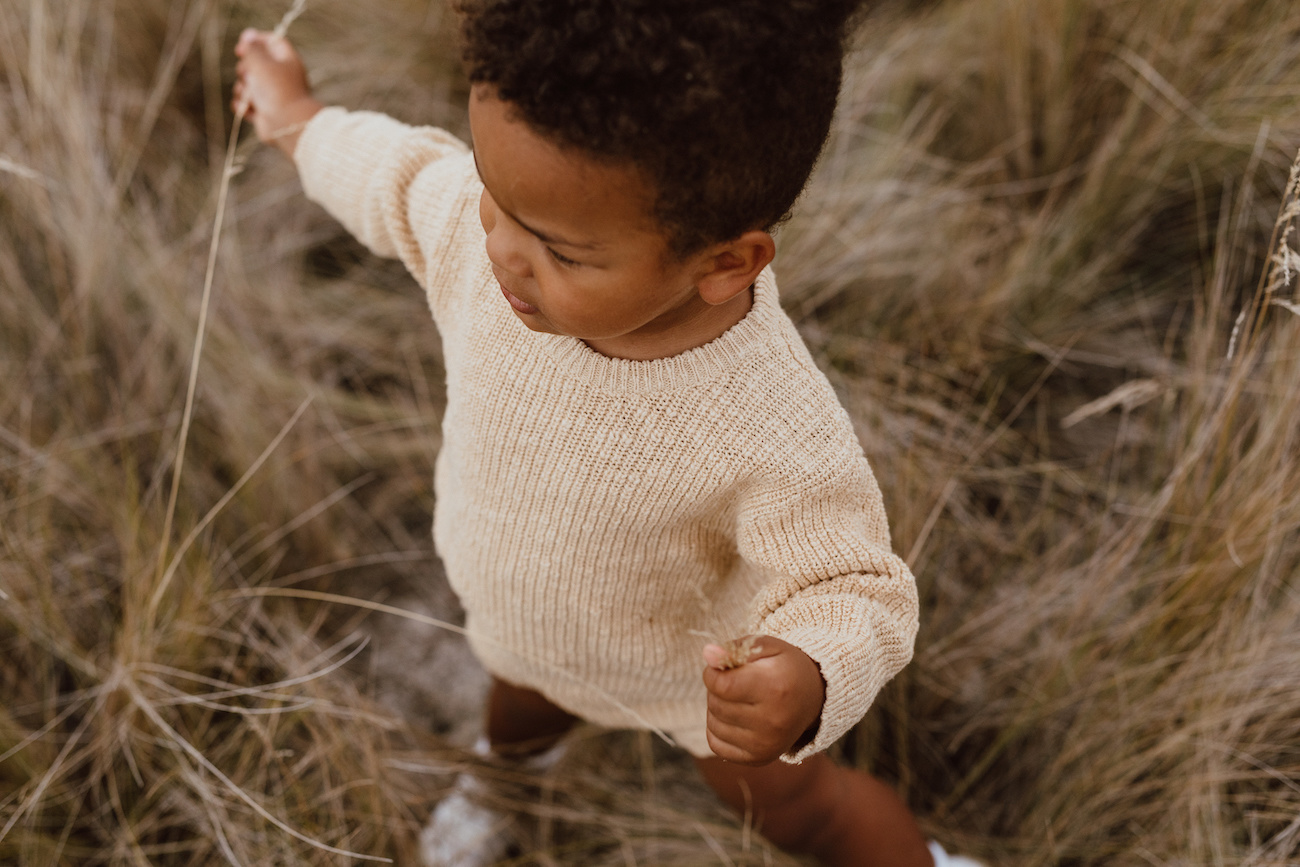 LIGHT BROWN KNITTED SWEATER | KNITTED PULL OVER | BABY CLOTHING