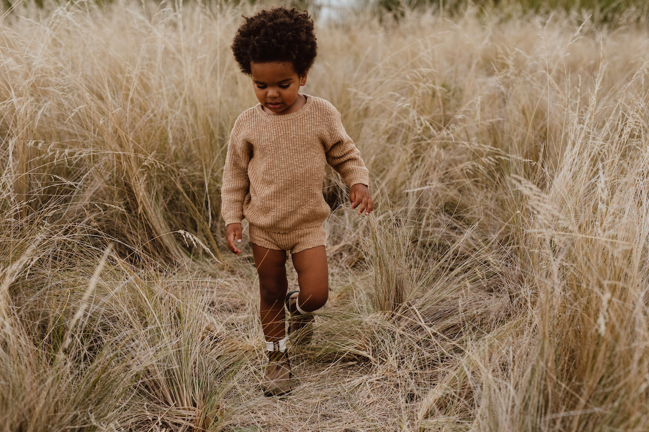 BROWN KNITTED BLOOMER | KNITTED SHORT PANTS | CHILDREN'S CLOTHES