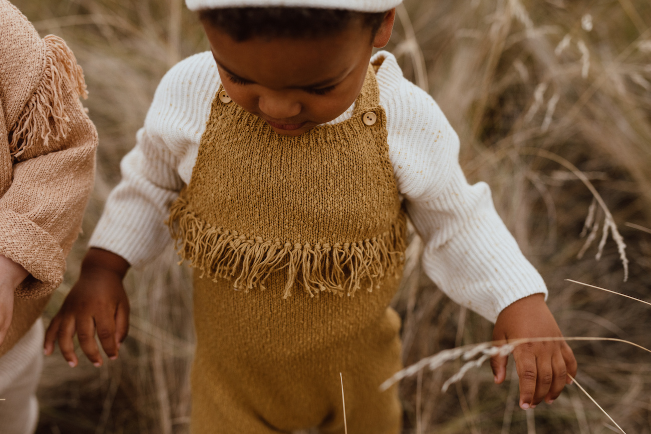 KNITTED BOX SUIT | BEAUTIFUL PLAYSUIT WITH FRINGES | BABY CLOTHES