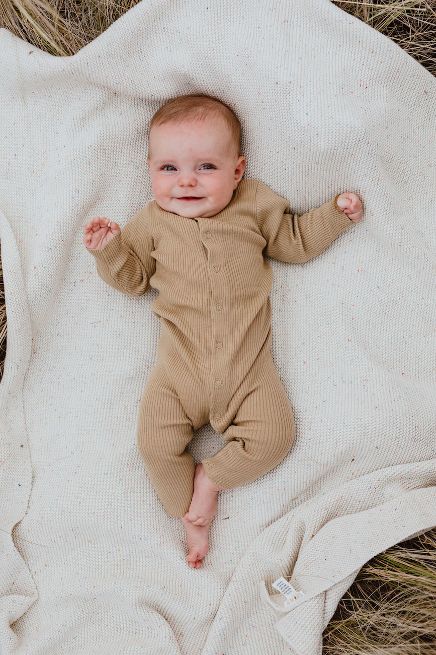 FINE KNITTED SUIT | BEAUTIFUL PLAYSUIT IN RIB COTTON