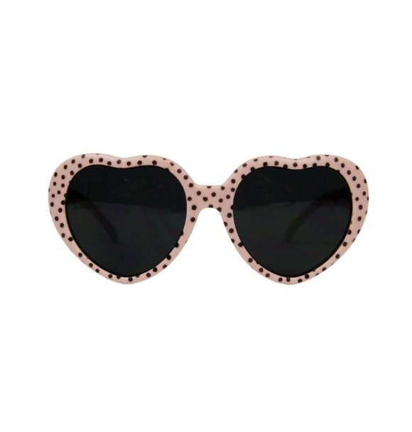 SUNGLASSES - HEART PINK DOTS