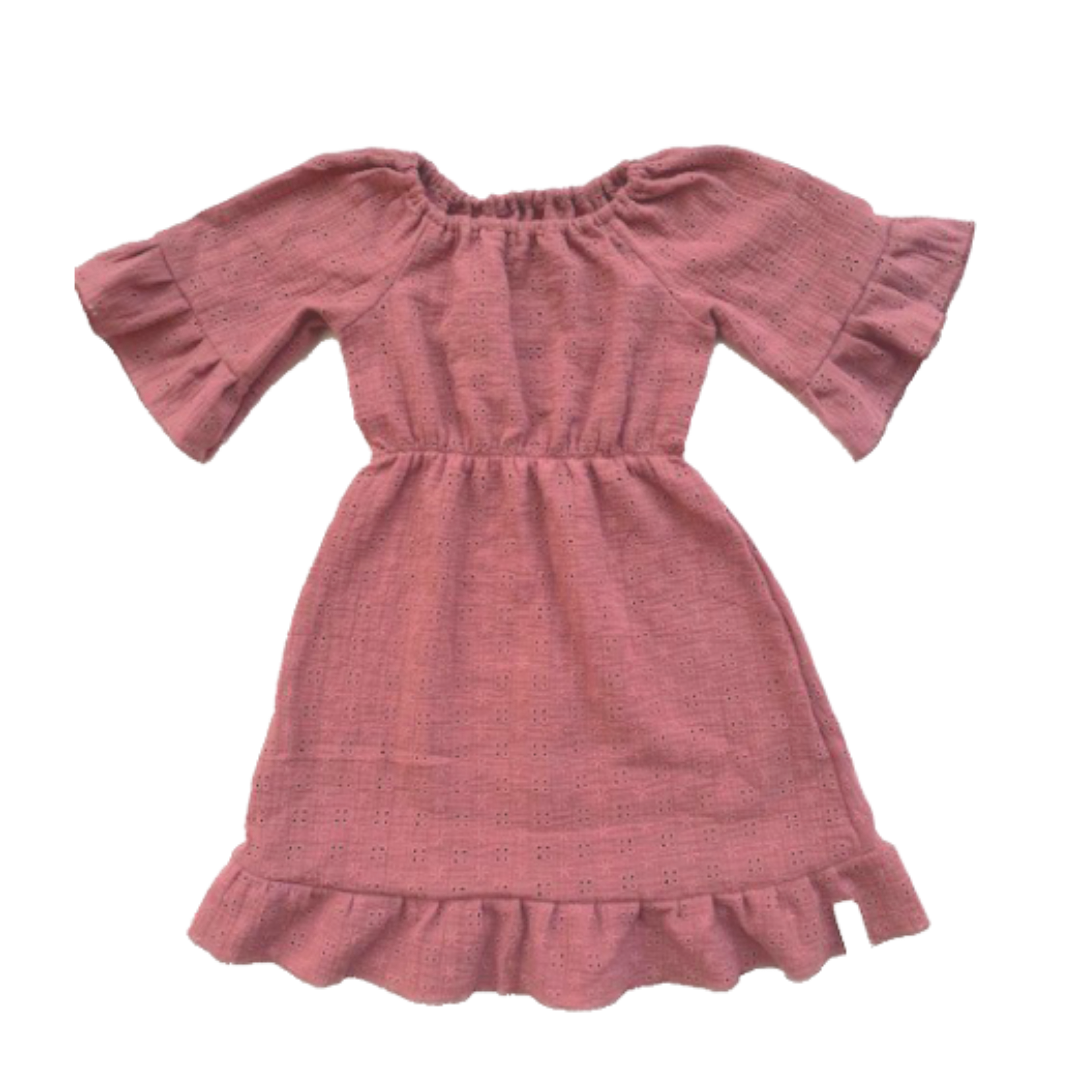 JURK VOOR MEISJES | JURKJE MET BOORDUURWERK | MEISJESKLEDING