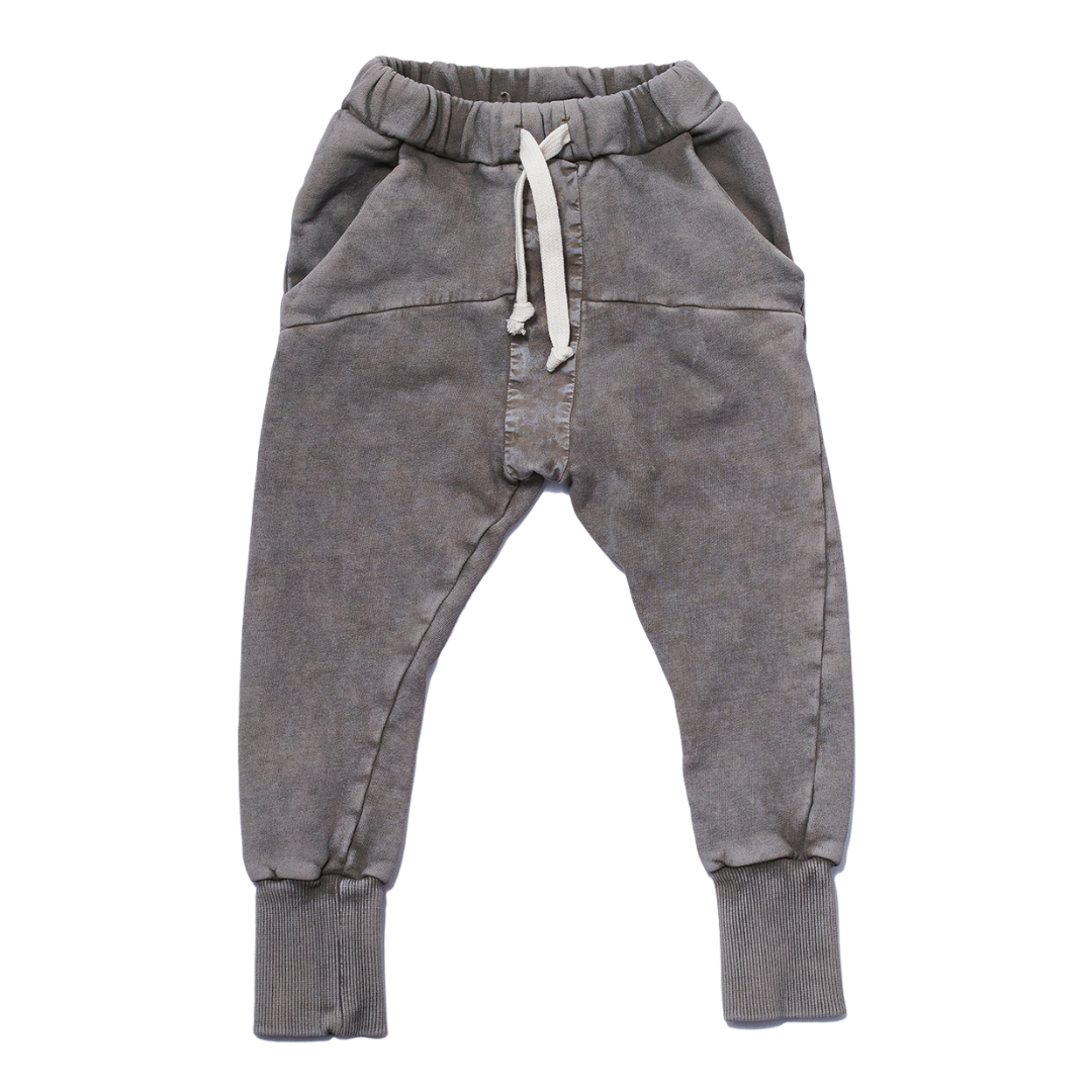 Booso GREY STRIPED ACID PANTS