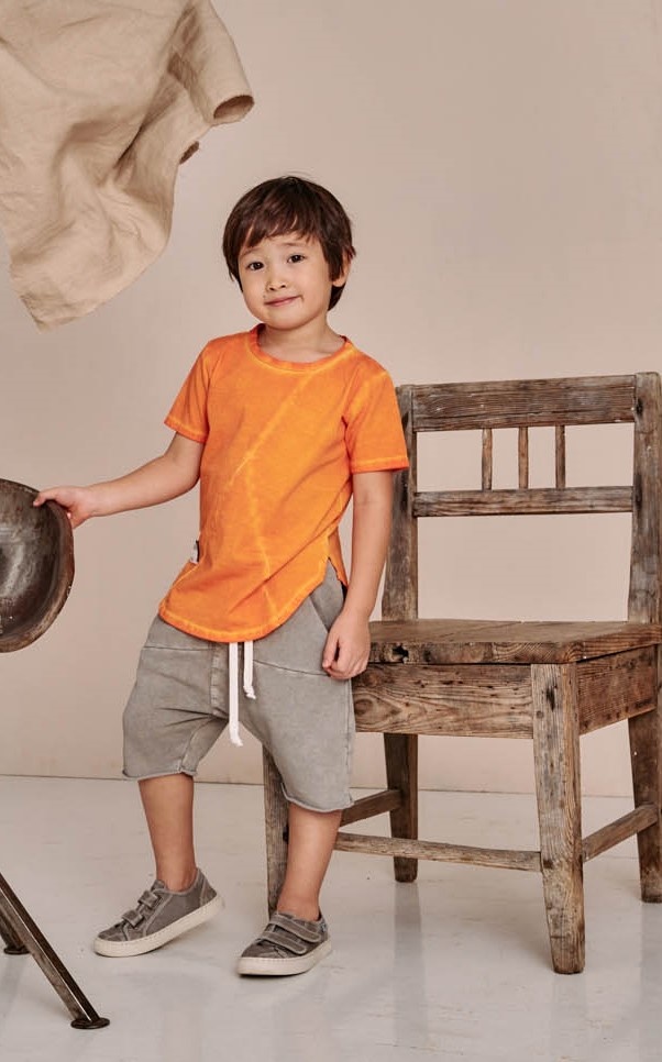 GRAY STRIPED ACID SHORTS