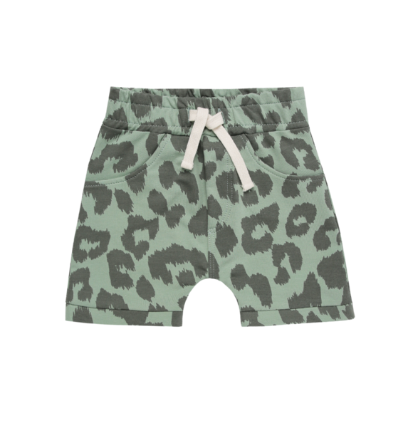 SHORTS GREEN LEOPARD