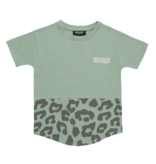 Minikid SHIRT MET LUIPAARDPRINT | LANGER T-SHIRT| MINIKID KINDERKLEDING