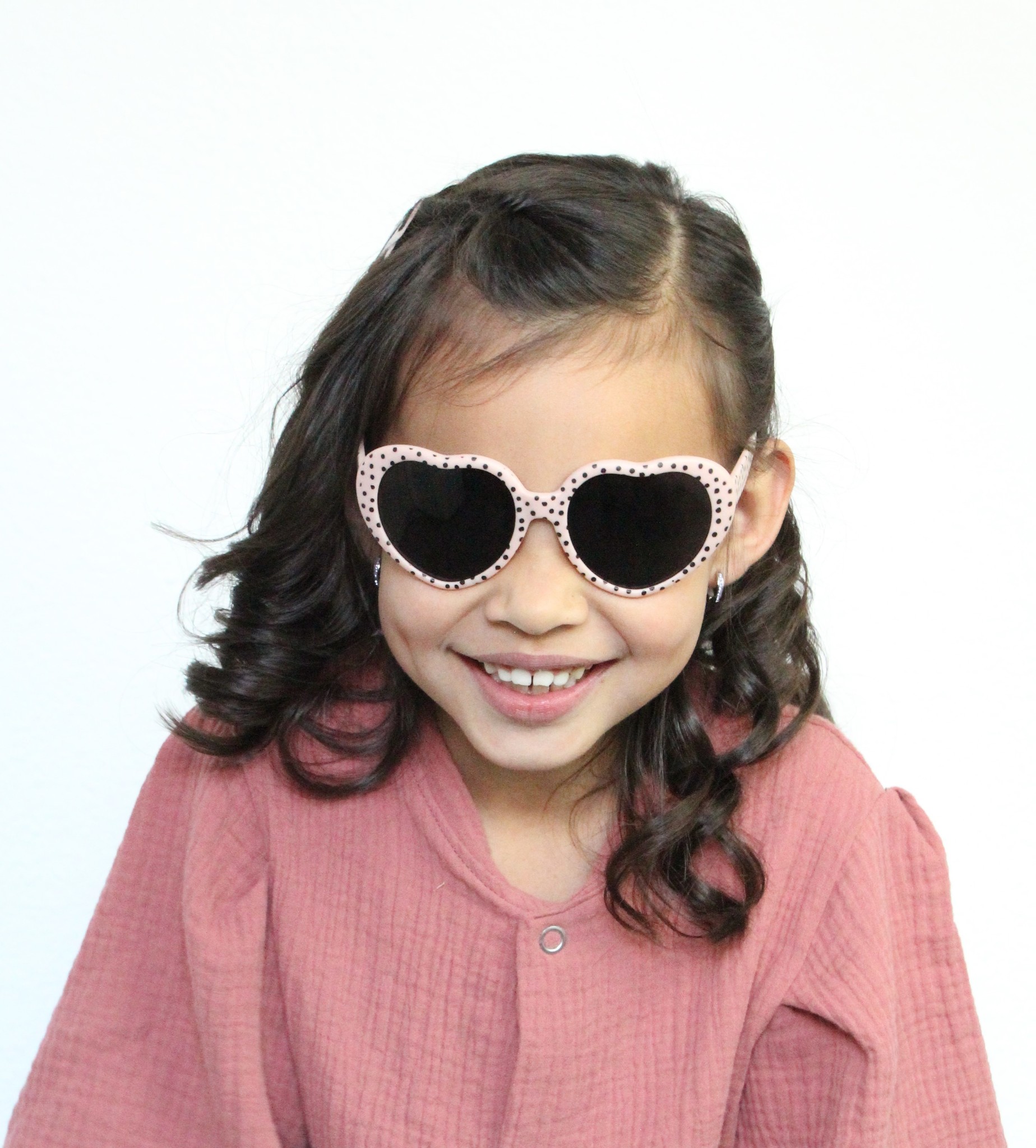 KINDER ZONNEBRIL | ROZE KINDERBRIL IN HART VORM | VANPAULINE