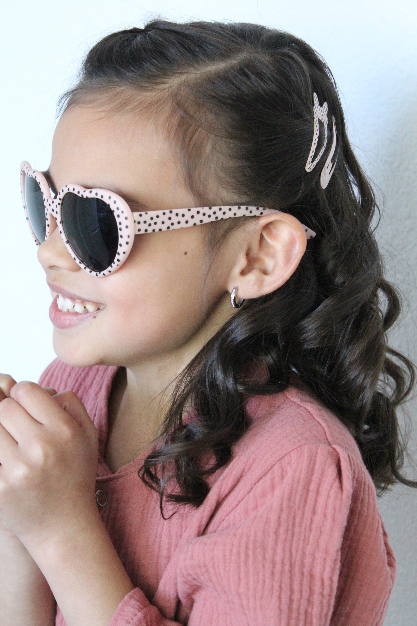 KINDER ZONNEBRIL | ROZE KINDERBRIL IN HART VORM | VANPAULINE