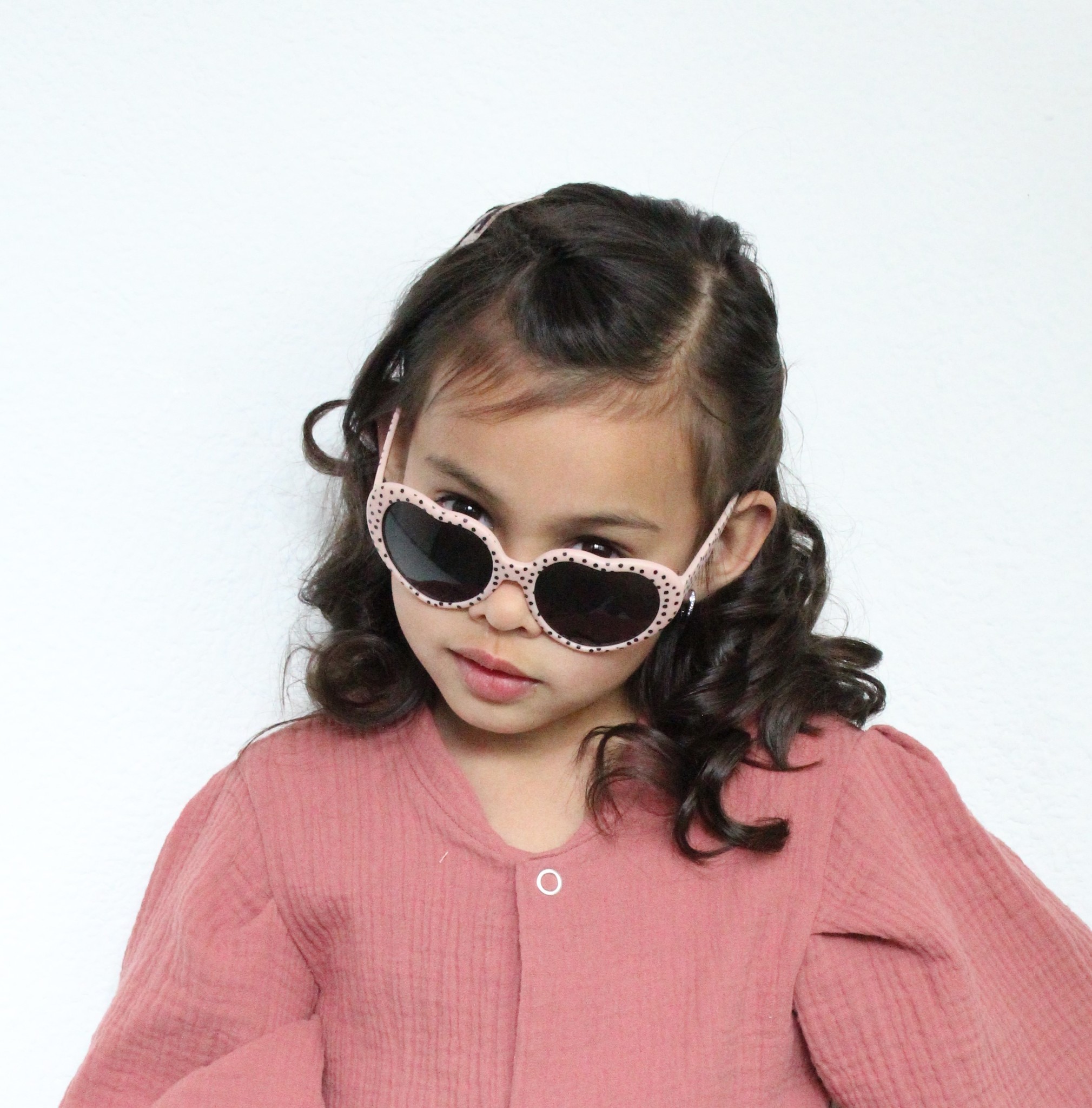 KINDER ZONNEBRIL | ROZE KINDERBRIL IN HART VORM | VANPAULINE