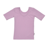 No Labels Kidswear SHIRT MET LAGE RUG | STOER PAARS SHIRT  | MEISJESKLEDING