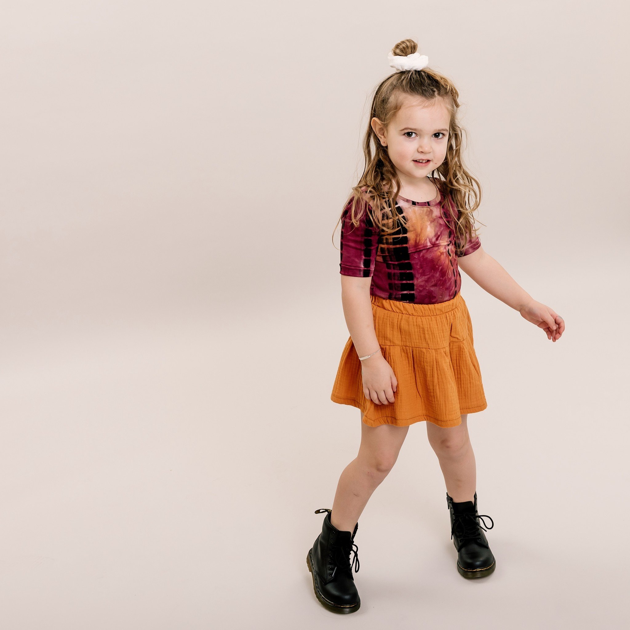 No Labels Kidswear ORANGE SKIRT | PLEATED SKIRT FOR GIRLS | GIRL CLOTHES