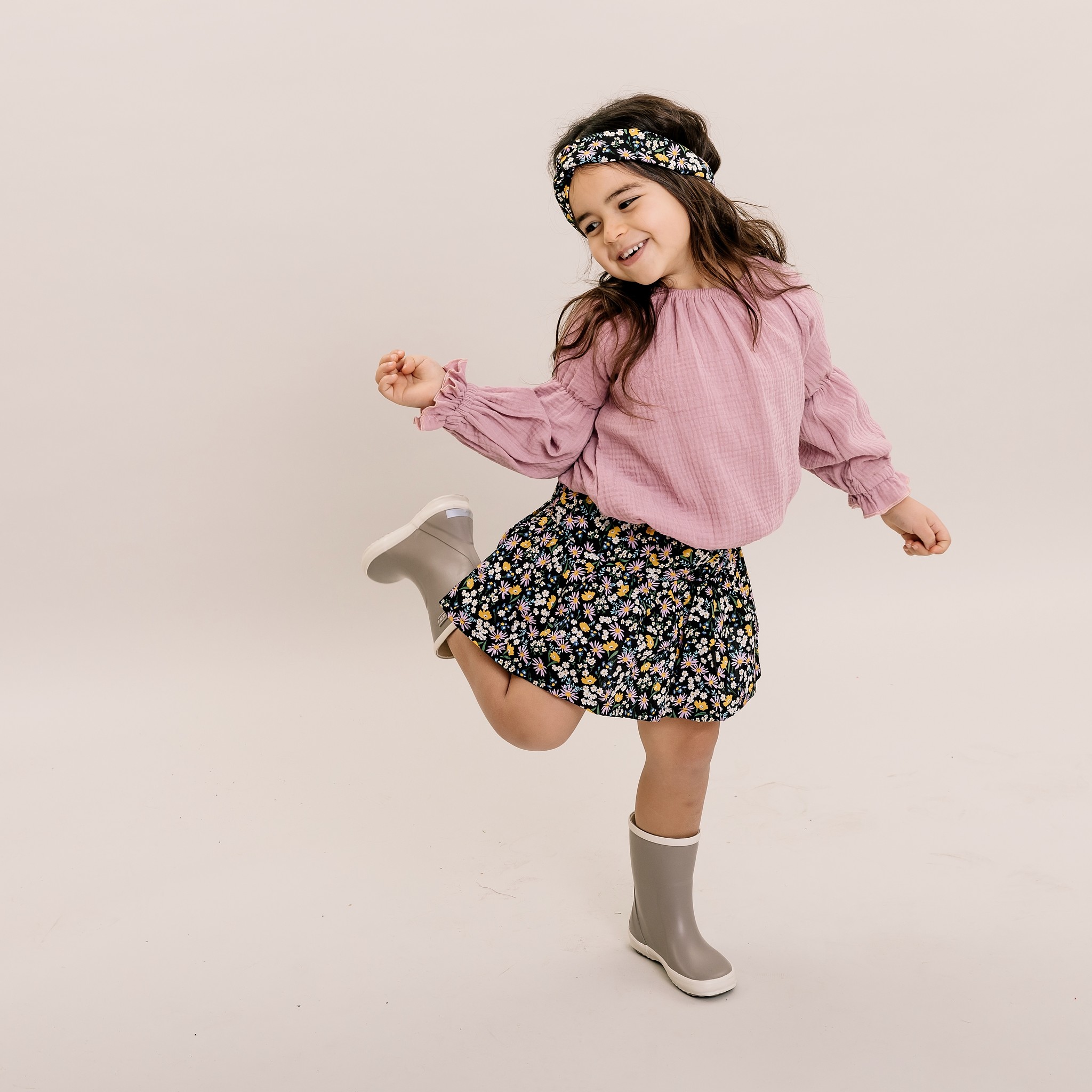 SKIRT WITH FLORAL PRINT | PLEATED SKIRT FOR GIRLS | GIRL CLOTHES