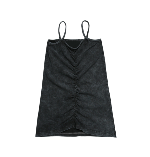 ANTHRACITE PINCHED DRESS