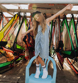 STOER JURKJE | ACID BLAUWE JURK VOOR MEISJES  | MEISJES KLEDING
