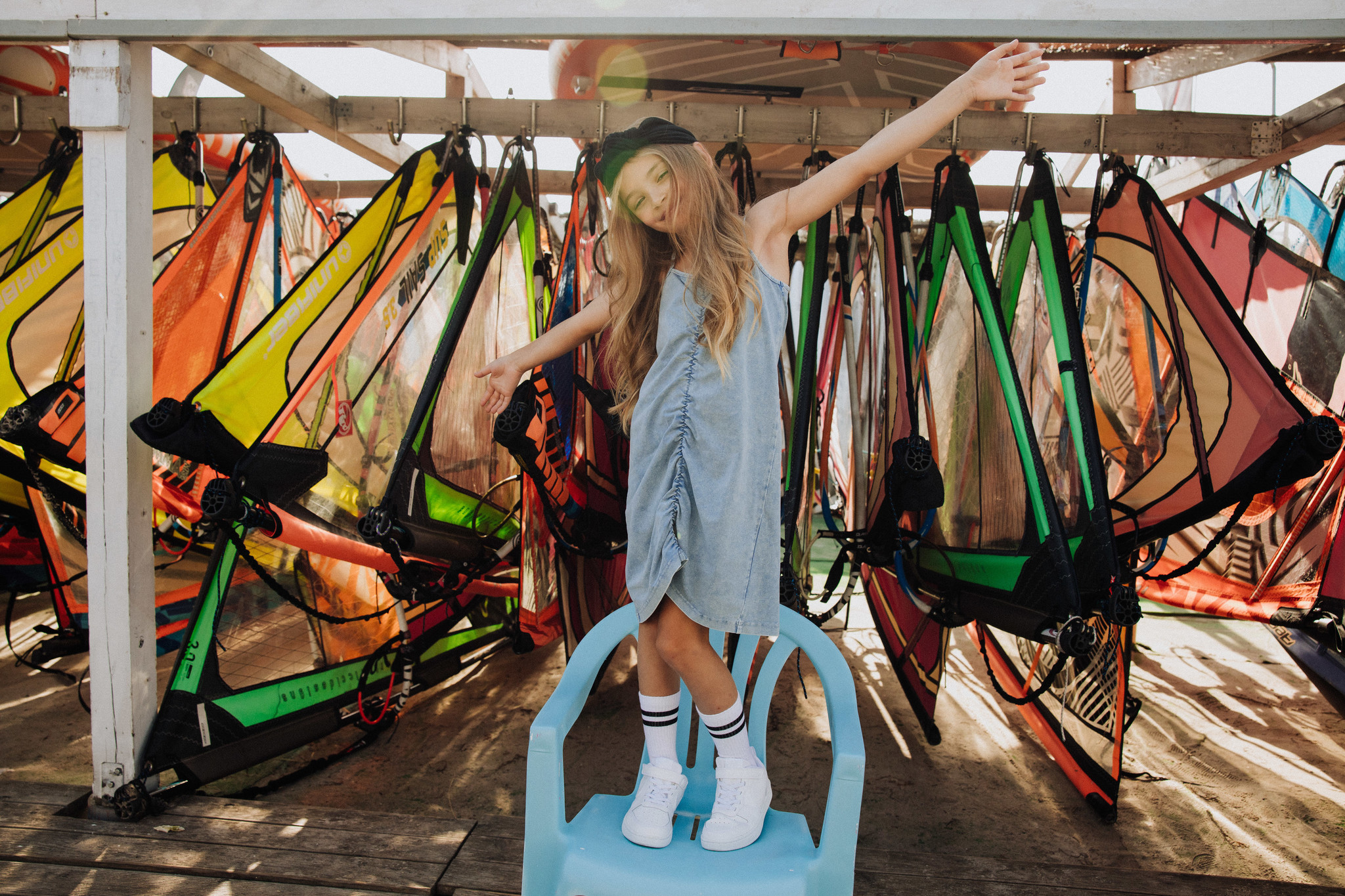 STOER JURKJE | ACID BLAUWE JURK VOOR MEISJES  | MEISJES KLEDING