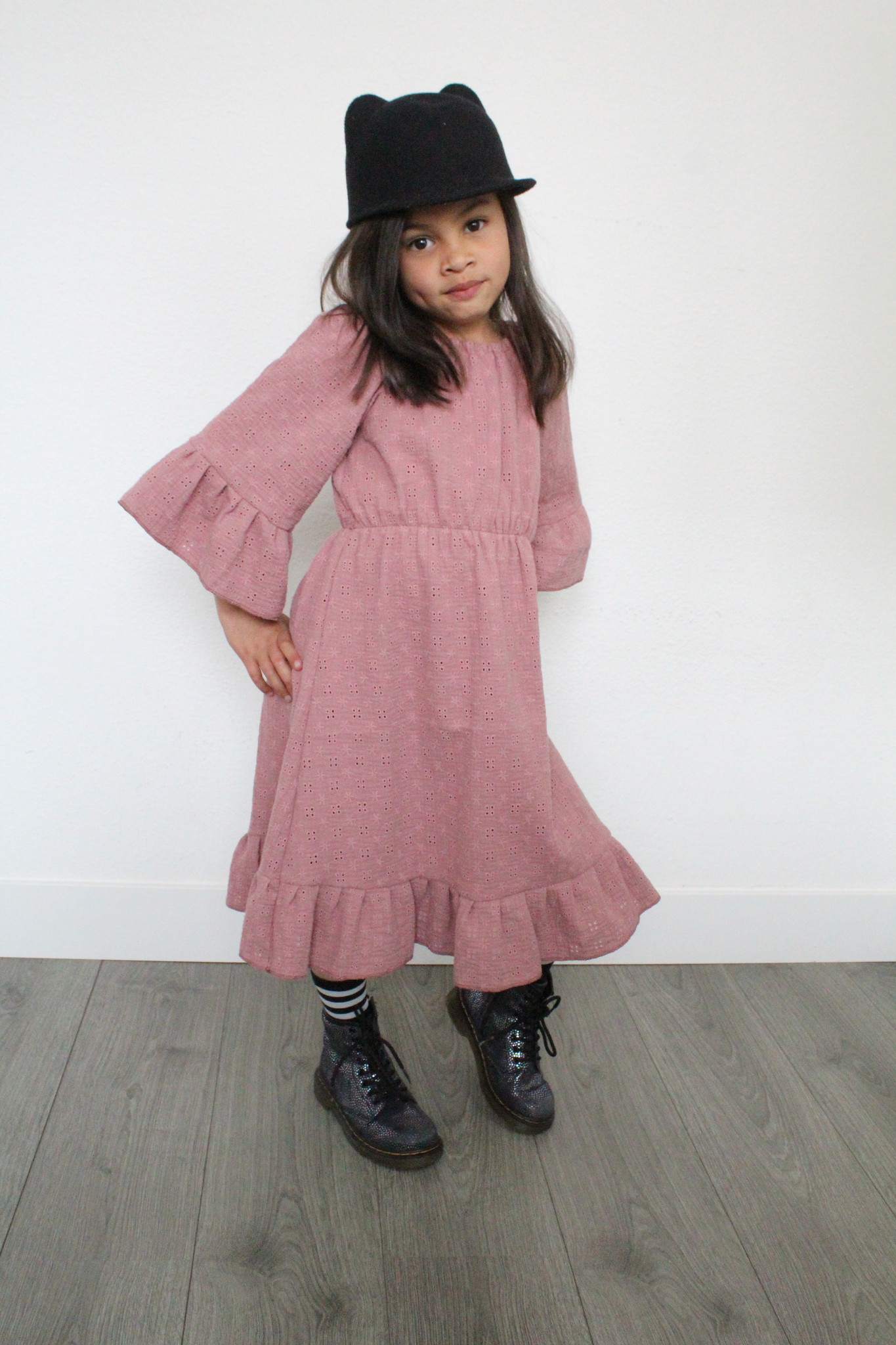 JURK VOOR MEISJES | JURKJE MET BOORDUURWERK | MEISJESKLEDING