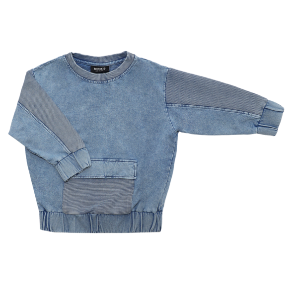 PANEL SWEATSHIRT MARMO BLUE
