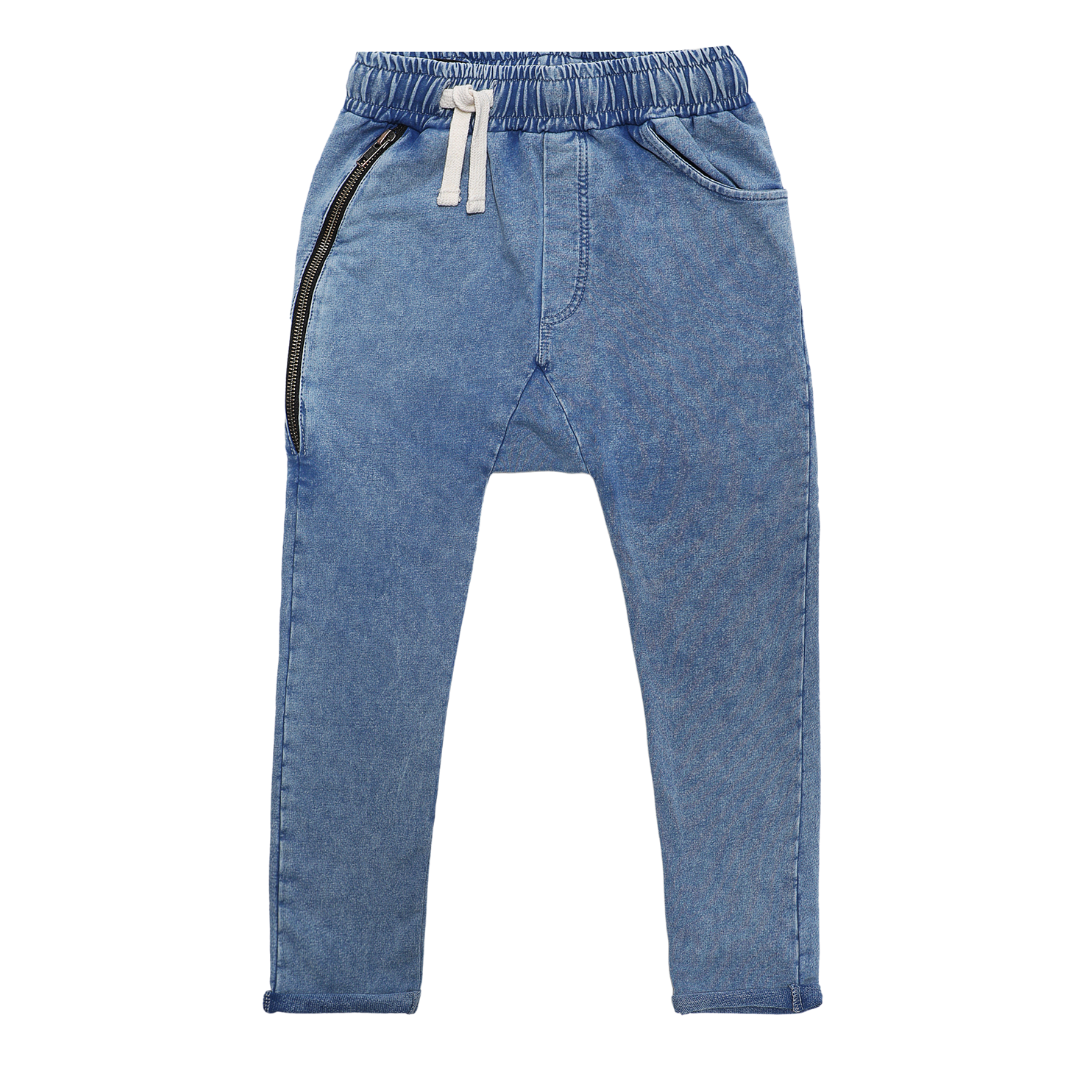 Minikid  ACID BLUE DENIM JOGGER | COMFORTABLE PANTS | COOL KIDS CLOTHING