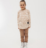 Minikid STREETWEAR MET ZEBRA PRINT | BRUINE LONGSLEEVE | MINIKID KINDERKLEDING