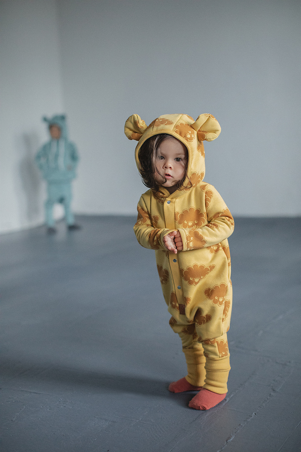 BABY CLOTHING WITH EARS | JUMPSUIT WITH HOOD | WARM BABY BODYSUIT