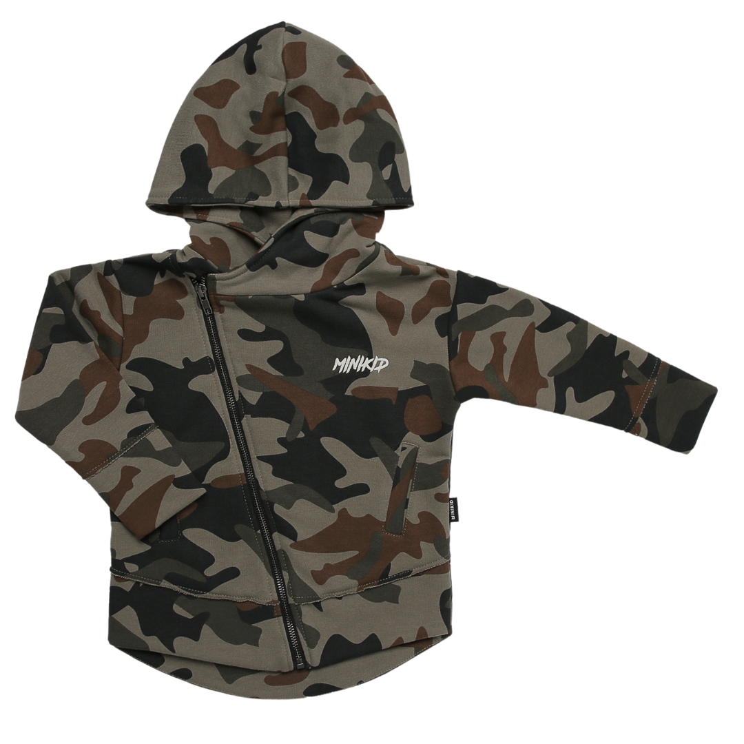 CAMOUFLAGE VEST VOOR KINDEREN | STOER VEST MET CAPUCHON | JONGENSKLEDING