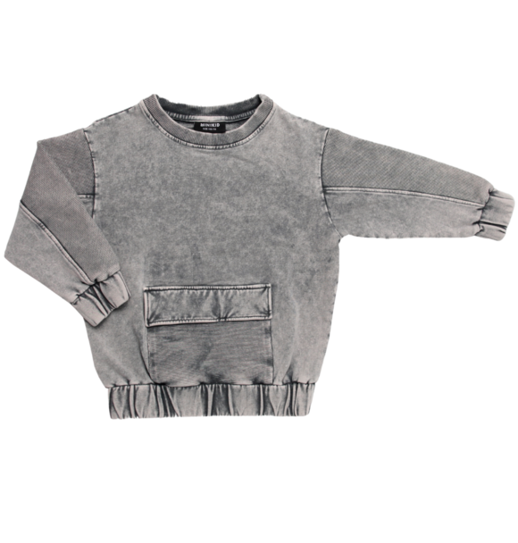 Minikid PANEL SWEATSHIRT MARMO GREY