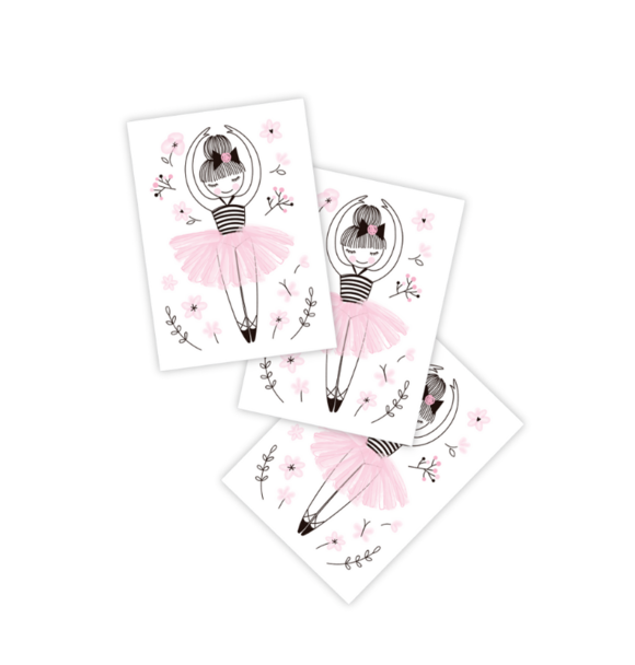 Ducky Street BALLERINA TATOO (3x)