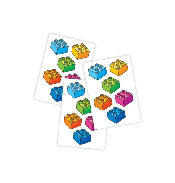 Ducky Street BRICKS LEGO TATOO (3x)