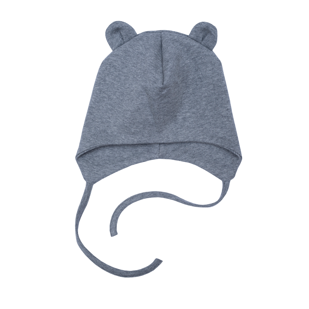 GREY NEWBORN BABY BEANIE | HAT FOR NEWBORN BABY | BEAR HAT