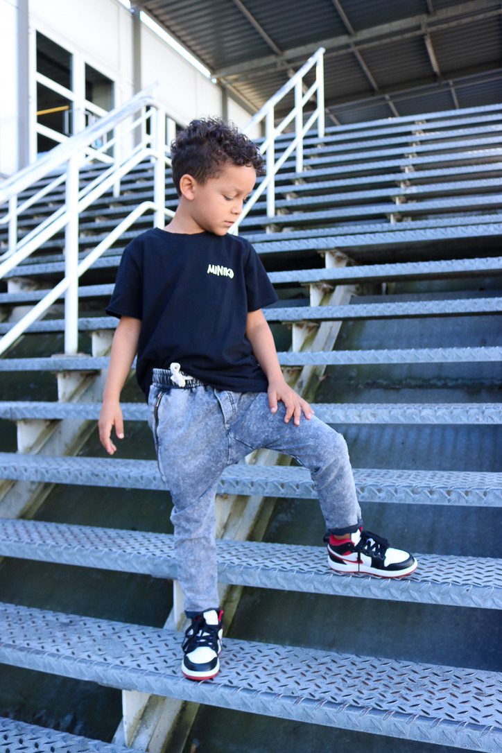 COOL T-SHIRT CHILDREN | LONGER BLACK SHIRT FOR BOYS | MINIKID