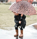 VanPauline BROWN UMBRELLA WITH LEOPARD PRINT | UMBRELLA FOR KIDS | VANPAULINE