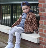 STOER BOMBERVESTJE VOOR KINDEREN | LANG VEST IN LUIPAARD PRINT | MINIKID