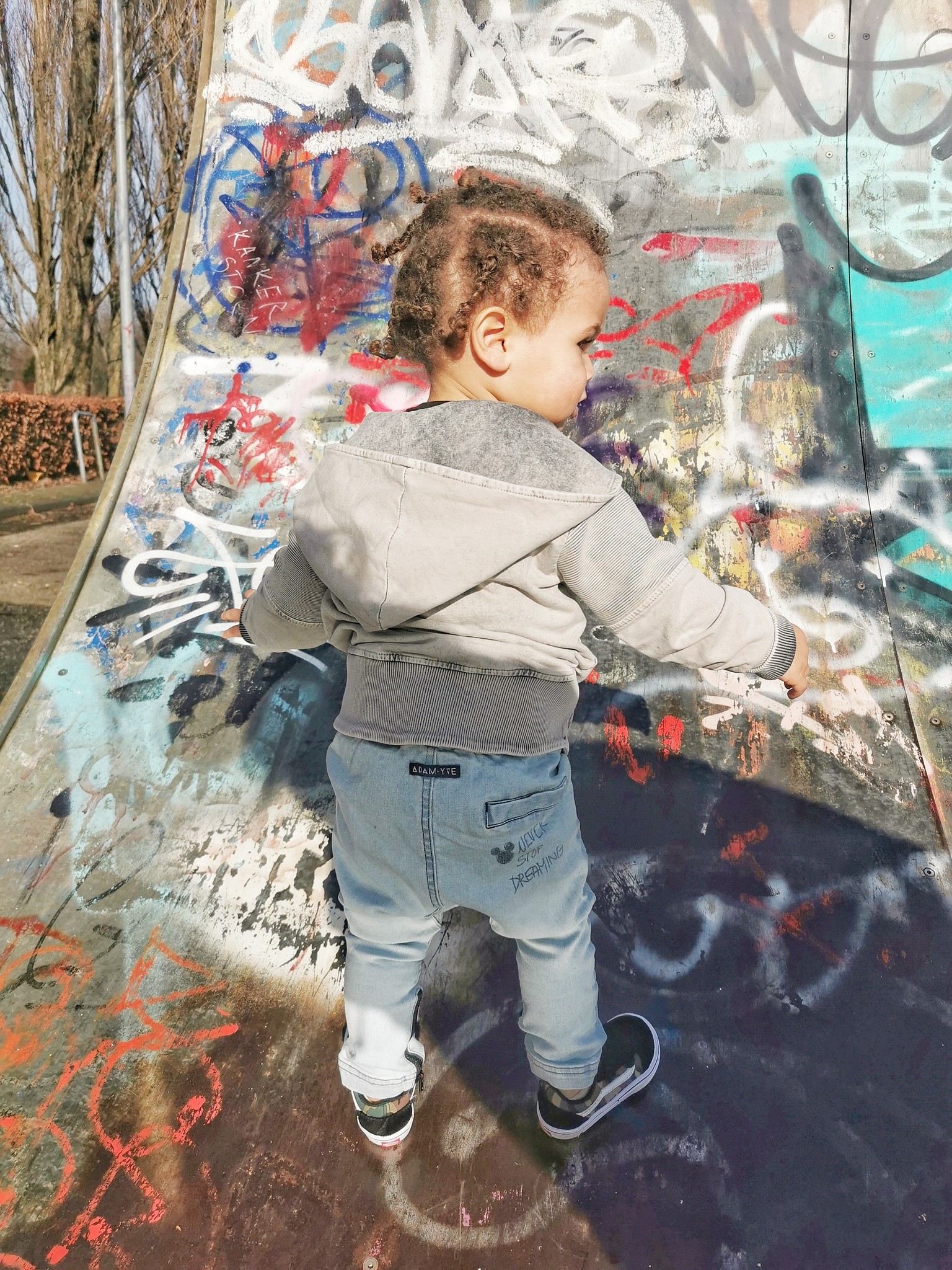 CHILDREN'S GRAY HOODIE | BAD CARDIGAN WITH HOOD | MINIKID