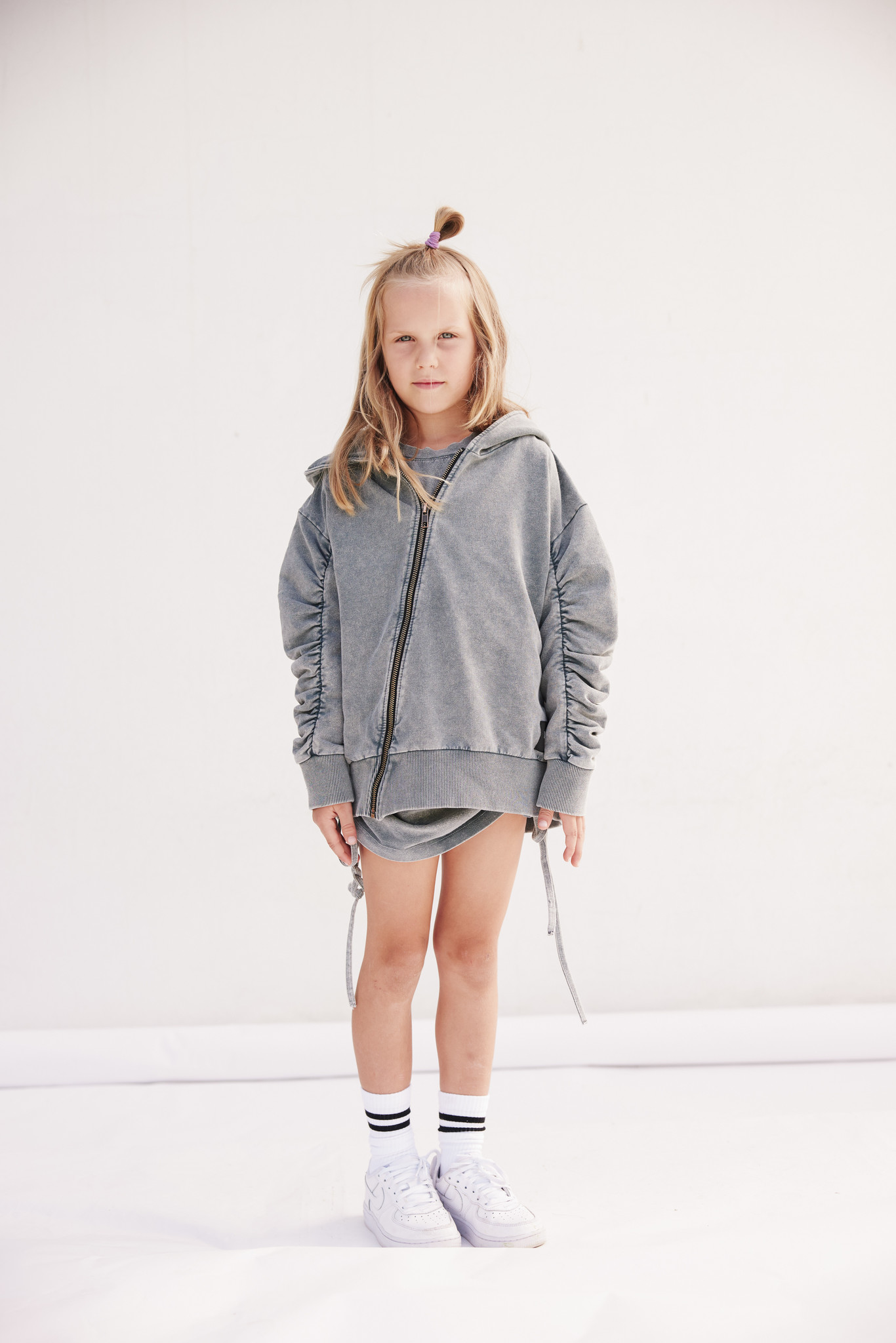 GRAY JACKET FOR CHILDREN | COOL JACKET WITH HOOD | MINIKID