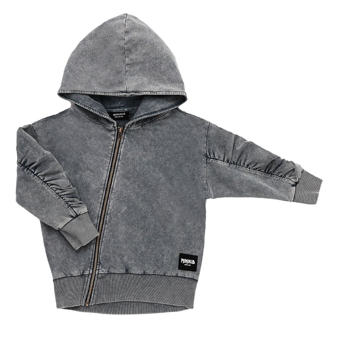 Minikid GRAY JACKET FOR CHILDREN | COOL JACKET WITH HOOD | MINIKID