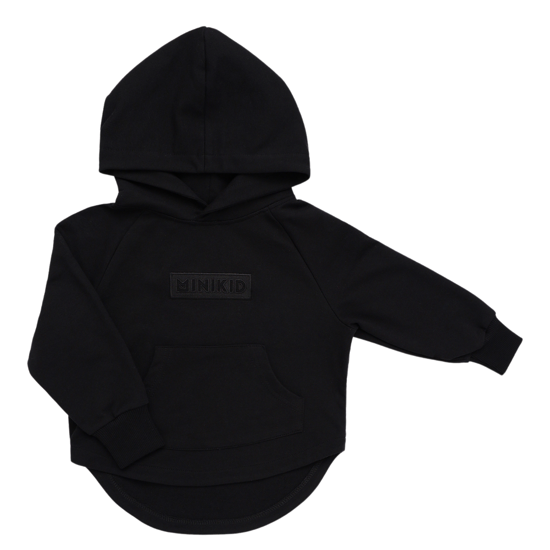 Minikid BLACK HOODIE | HOODED SWEATER | COOL KIDSWEAR