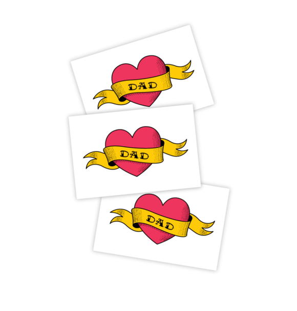 Ducky Street LOVE DAD TATOO (3x)