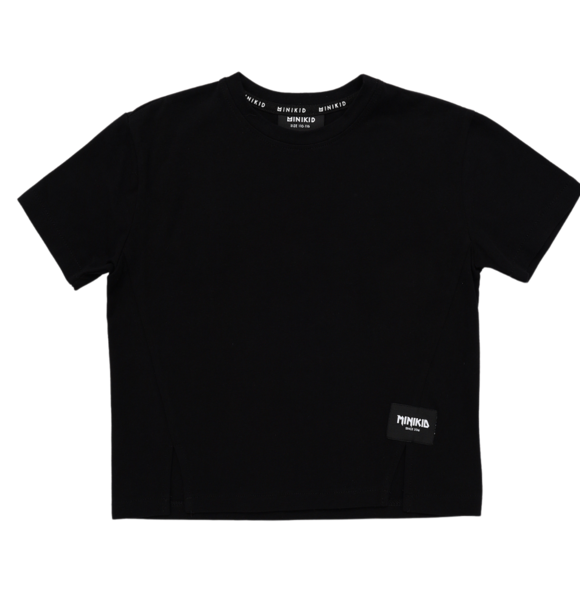 Minikid ASYMMETRIC T-SHIRT BLACK