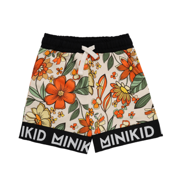 Minikid TAPE SHORTS FLOWERS