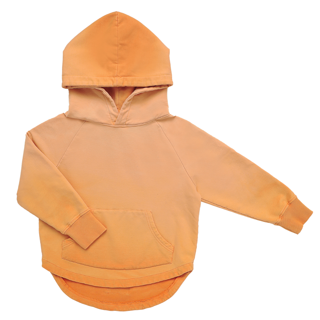 Minikid ORANGE SWEATER | HOODIE WITH DIP DYE PRINT | COOL CHILDREN'S CLOTHING