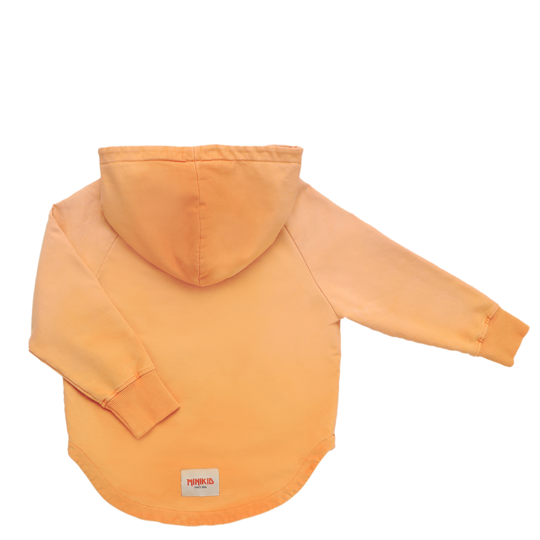 Minikid ORANGE SWEATER | HOODIE WITH DIP DYE PRINT | COOL CHILDREN'S CLOTHING