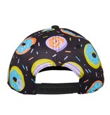 KINDER PET MET DONUT PRINT | VERSTELBARE PET | ZWARTE BABY PET