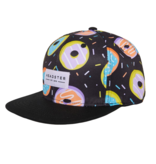 KINDER PET MET DONUT PRINT | VERSTELBARE PET | ZWARTE BABY PET
