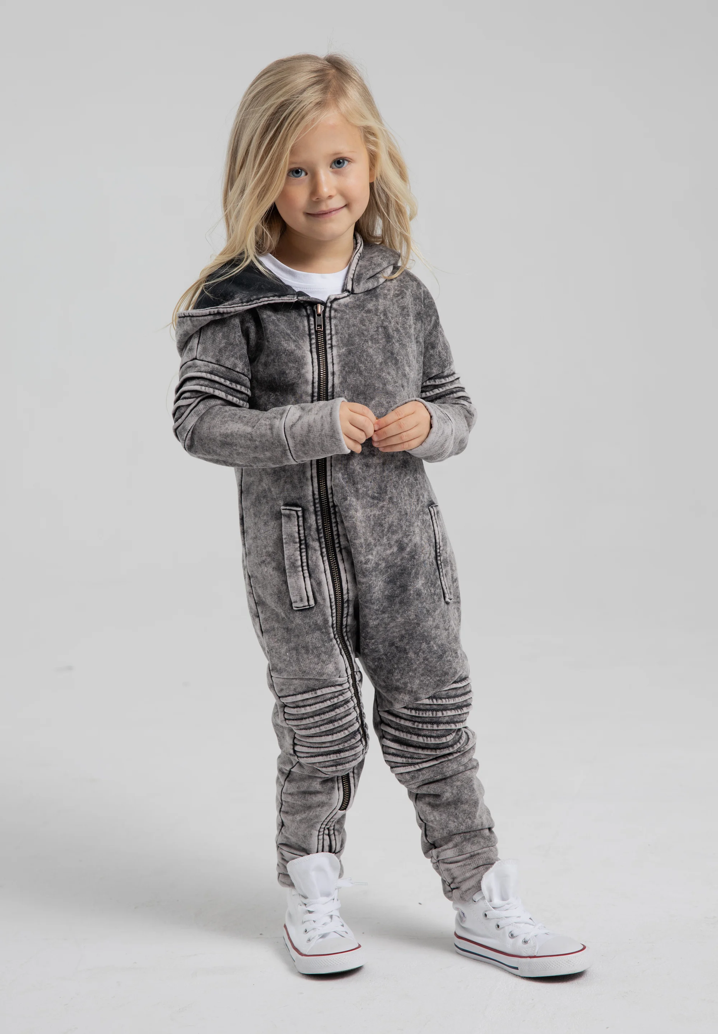DENIM ROMPER FOR CHILDREN | ROMPER FOR KIDS WITH HOODIE | MINIKID